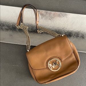 Michael Kors Genuine Leather Gold Chain bag